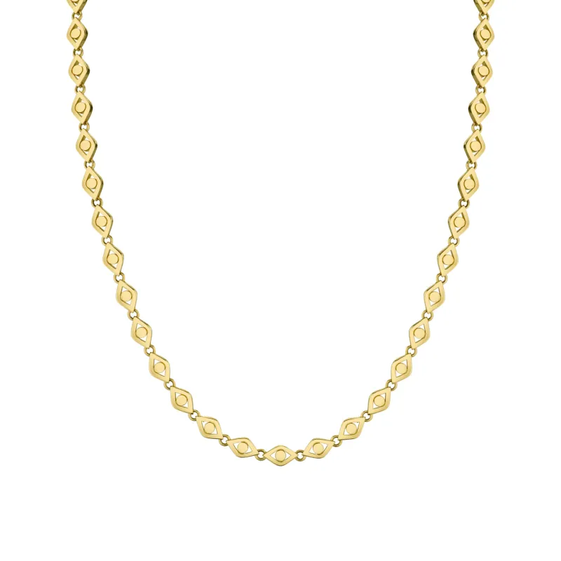 Men's Collection Pure Gold Eye Link Necklace made by Sydney Evan