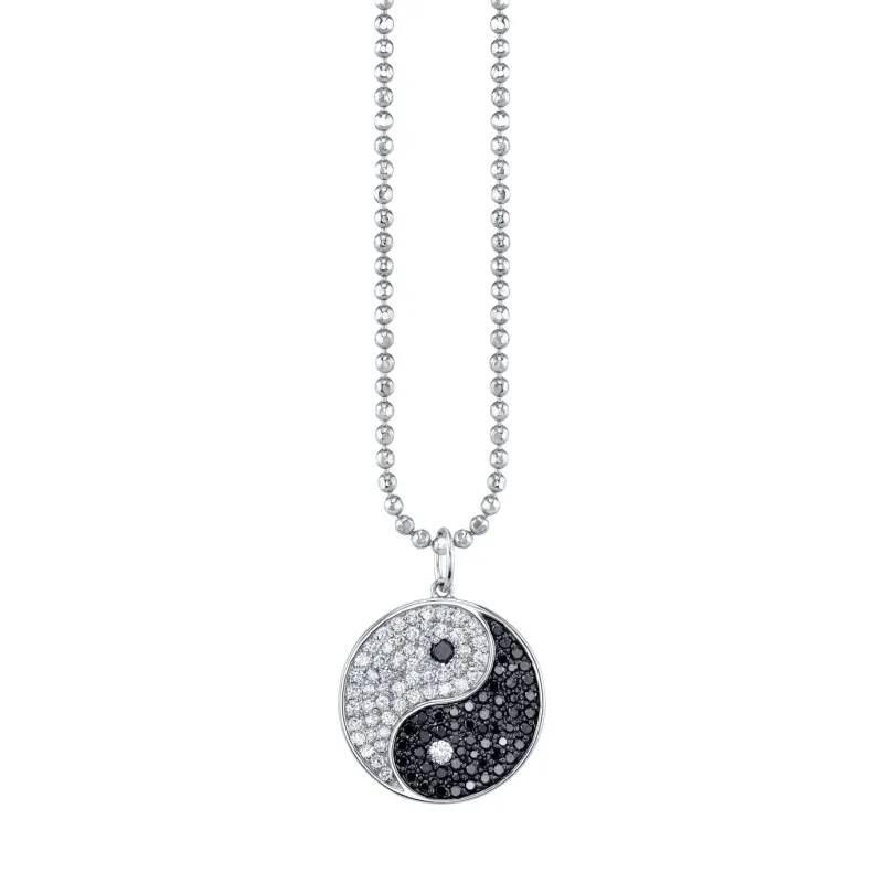 Men's Collection Gold & Diamond Large Yin Yang Charm made by Sydney Evan