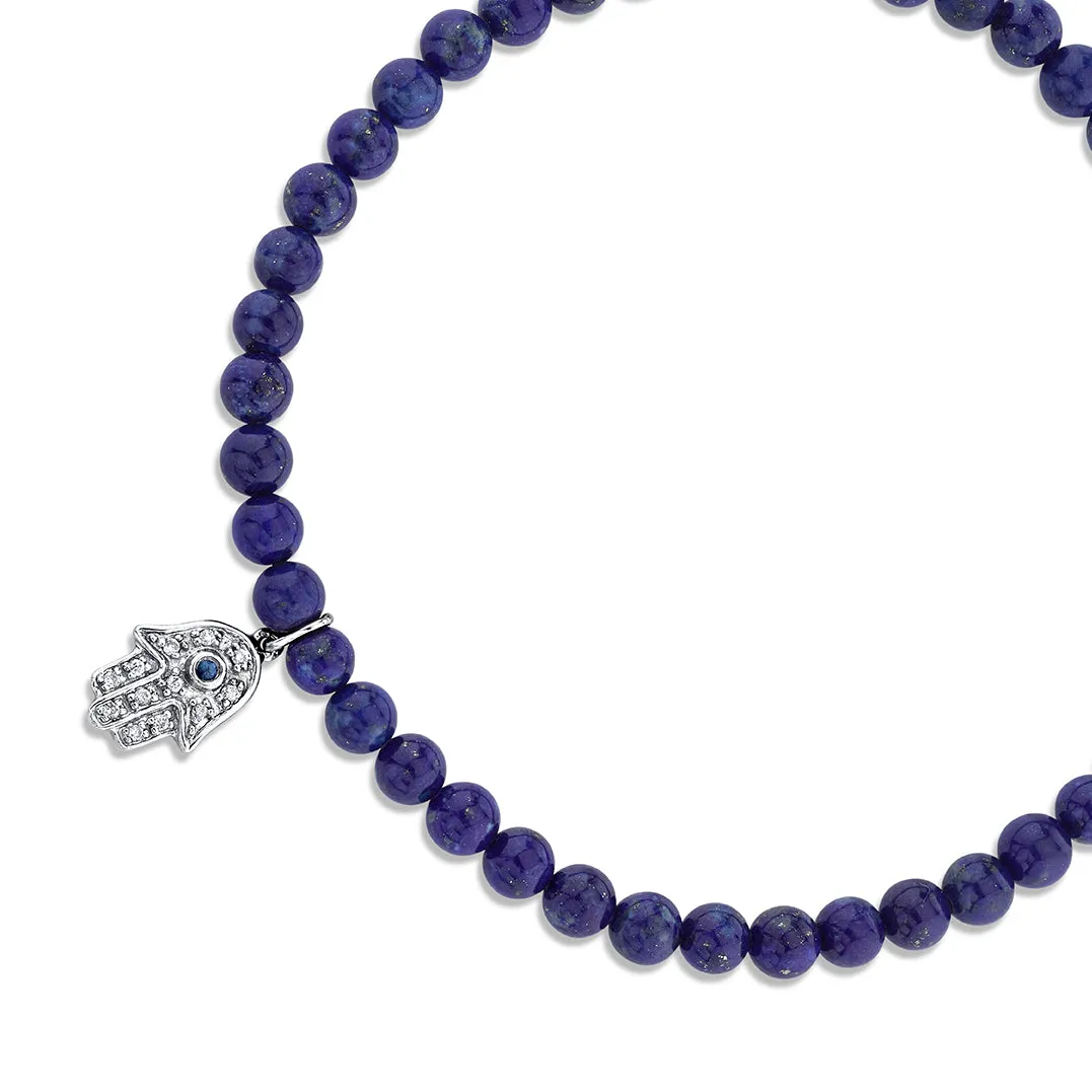 Men's Collection Sapphire & Diamond Hamsa on Lapis sold by Sydney Evan product image thumbnail 3