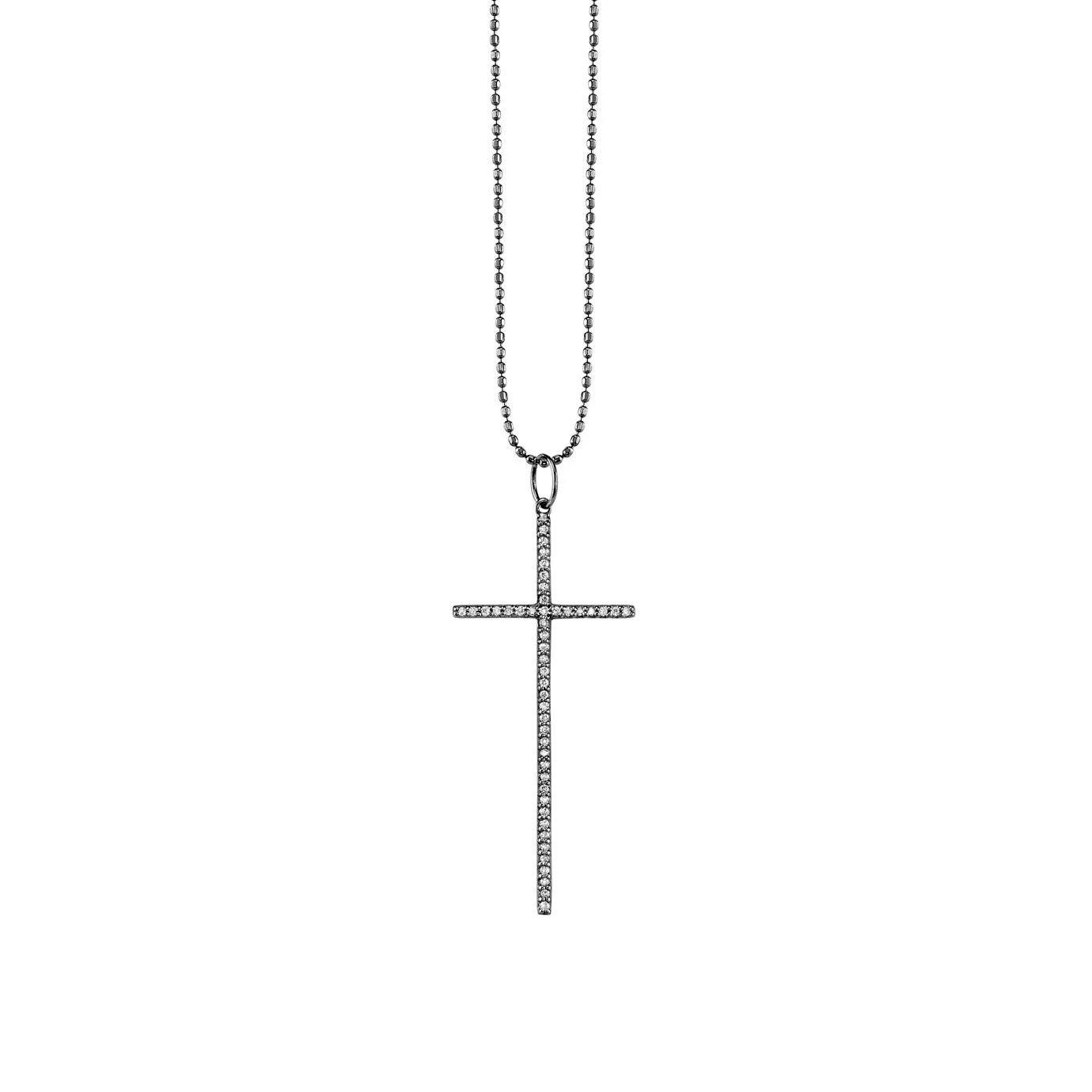 Gold & Diamond Large Cross Charm sold by Sydney Evan product image thumbnail 5