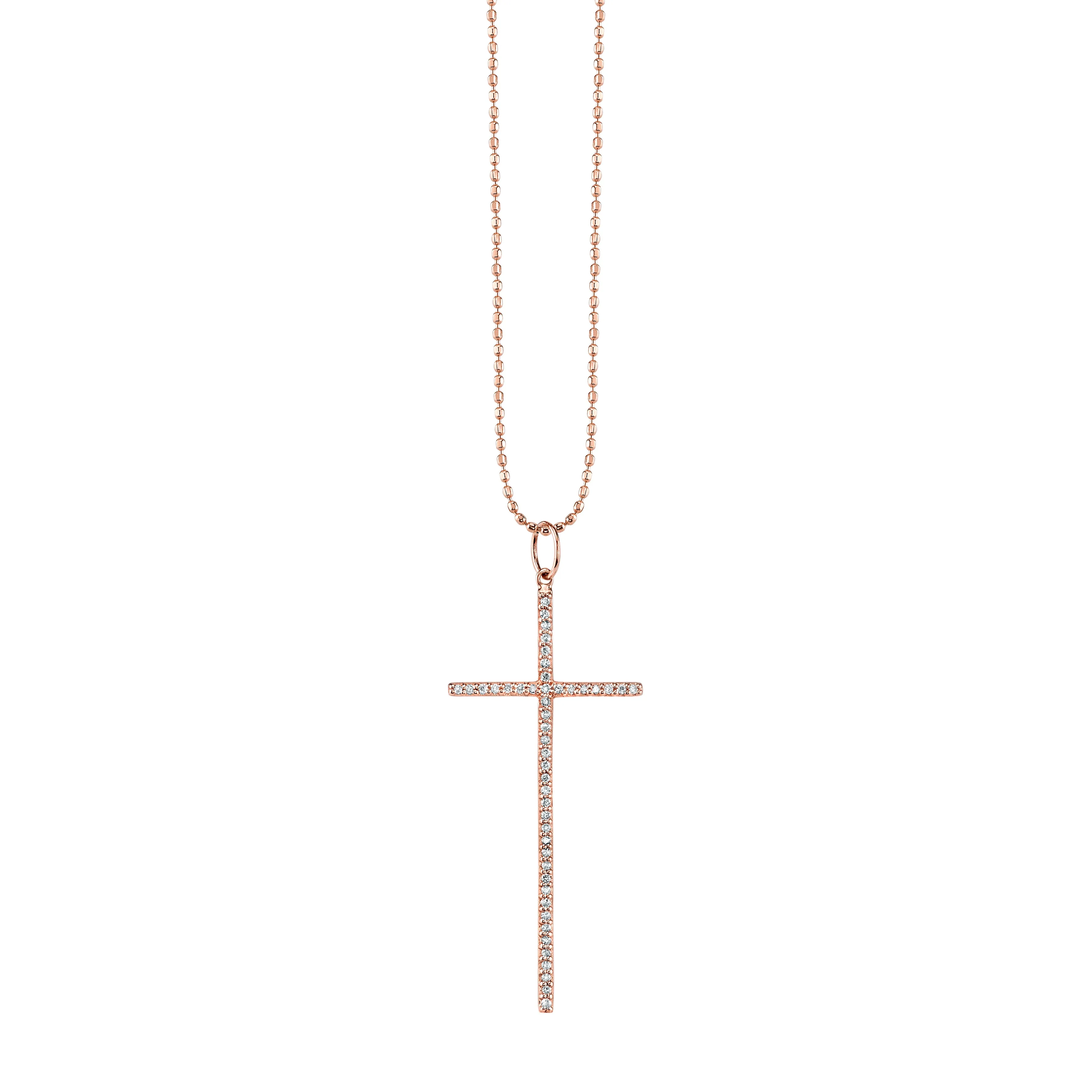 Gold & Diamond Large Cross Charm sold by Sydney Evan product image thumbnail 4