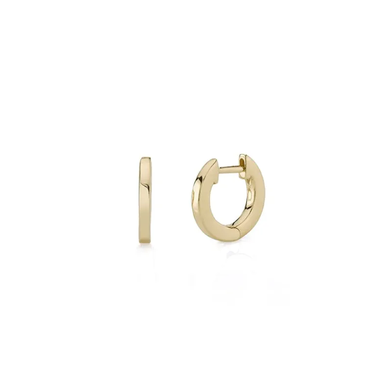 Pure Gold Small Huggie Hoops made by Sydney Evan