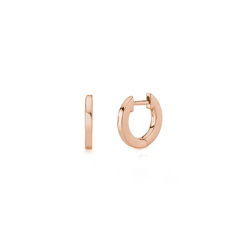 Pure Gold Small Huggie Hoops sold by Sydney Evan product image thumbnail 3