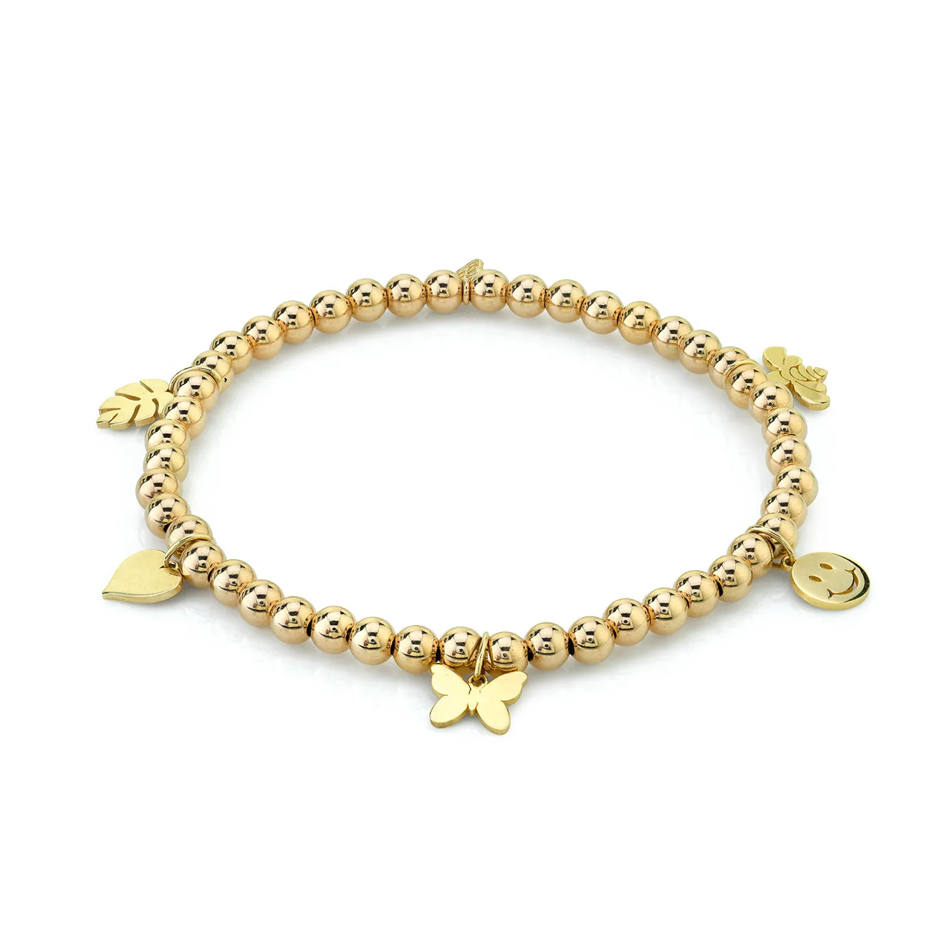 Pure Gold Tiny Multi-Charm on Gold Beads sold by Sydney Evan product image thumbnail 3