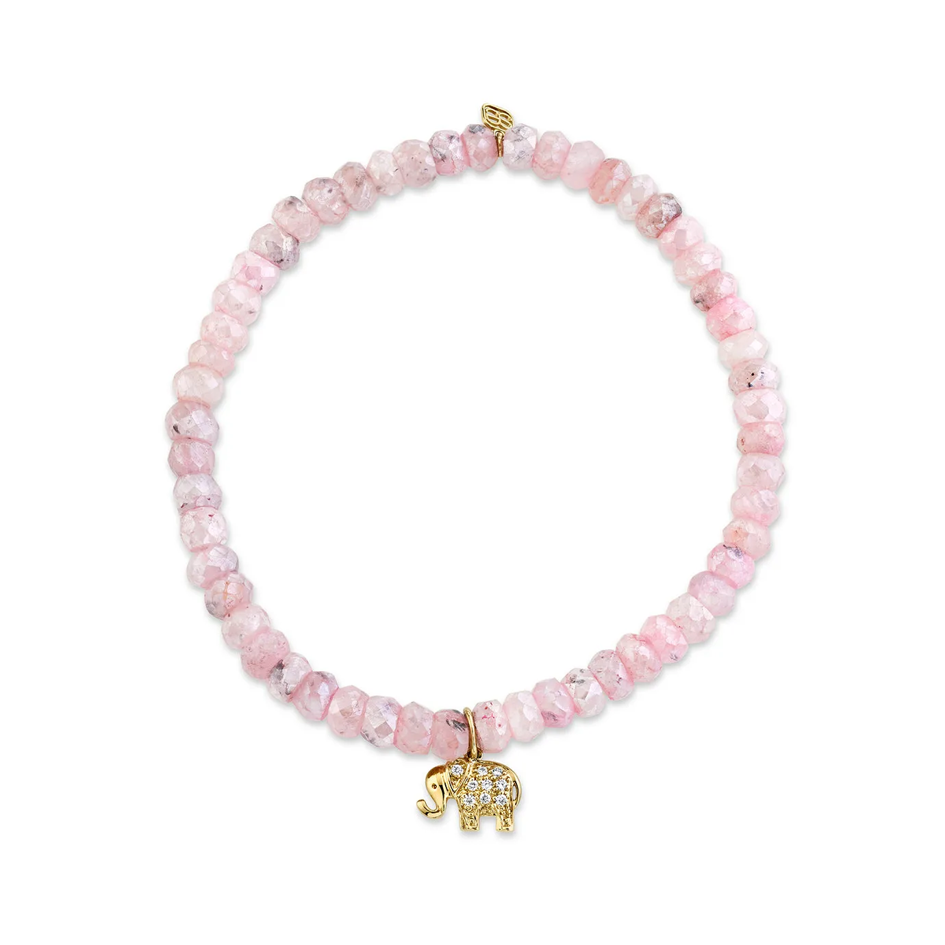 Gold & Diamond Mini Elephant on Mystic Pink Grapolite sold by Sydney Evan product image thumbnail 5