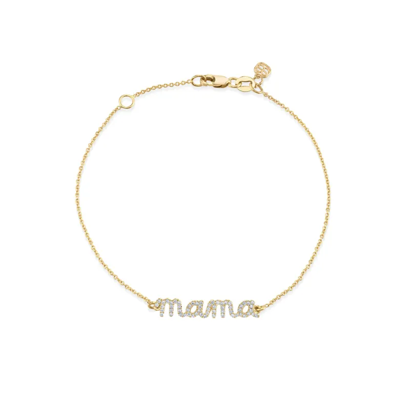 Gold & Diamond Mama Bracelet made by Sydney Evan