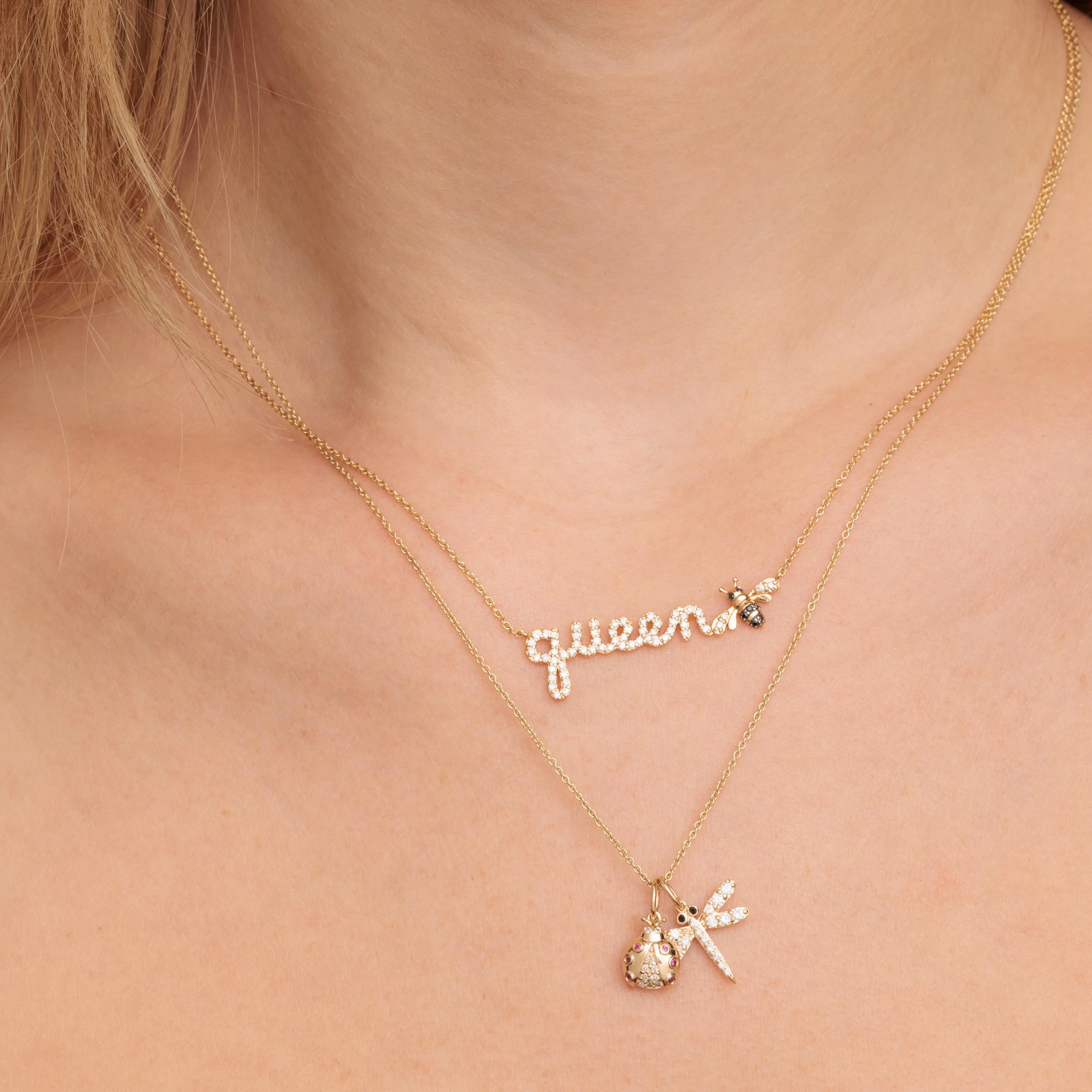 Gold & Diamond Open Wing Ladybug Charm sold by Sydney Evan product image thumbnail 2