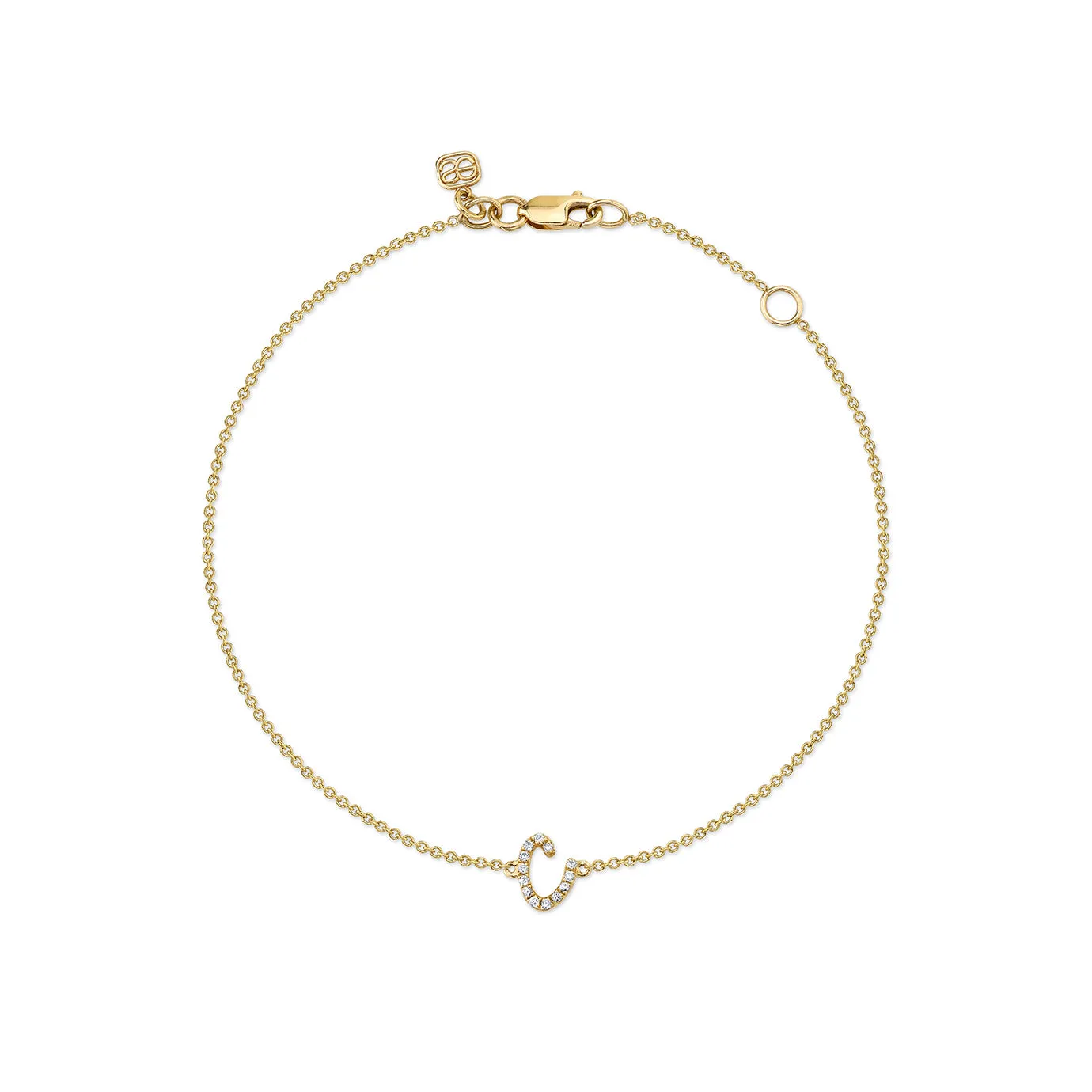 Gold & Diamond Small Initial Bracelet sold by Sydney Evan