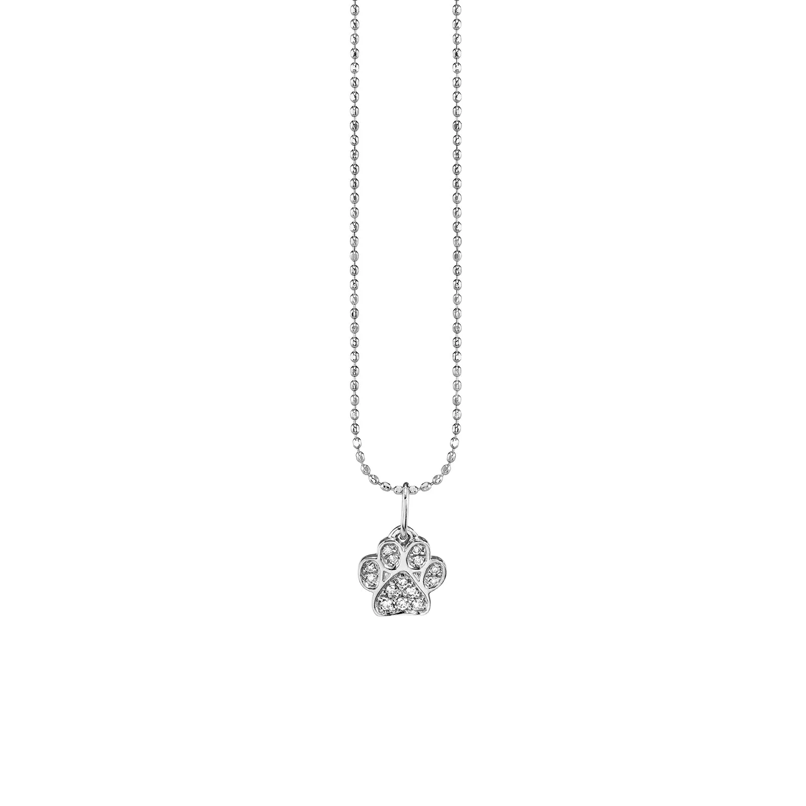 Gold & Diamond Small Paw Print Charm sold by Sydney Evan product image thumbnail 5