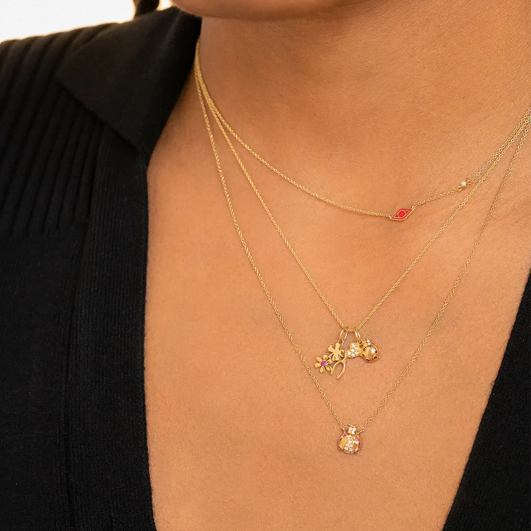 Gold & Diamond Love & Luck Charm sold by Sydney Evan product image thumbnail 2