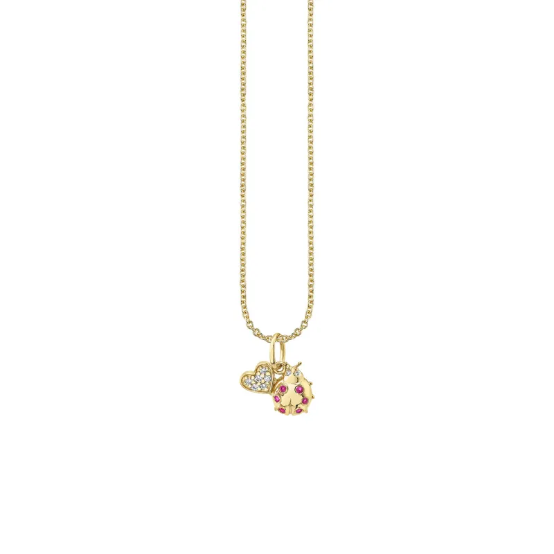 Gold & Diamond Love & Luck Charm made by Sydney Evan