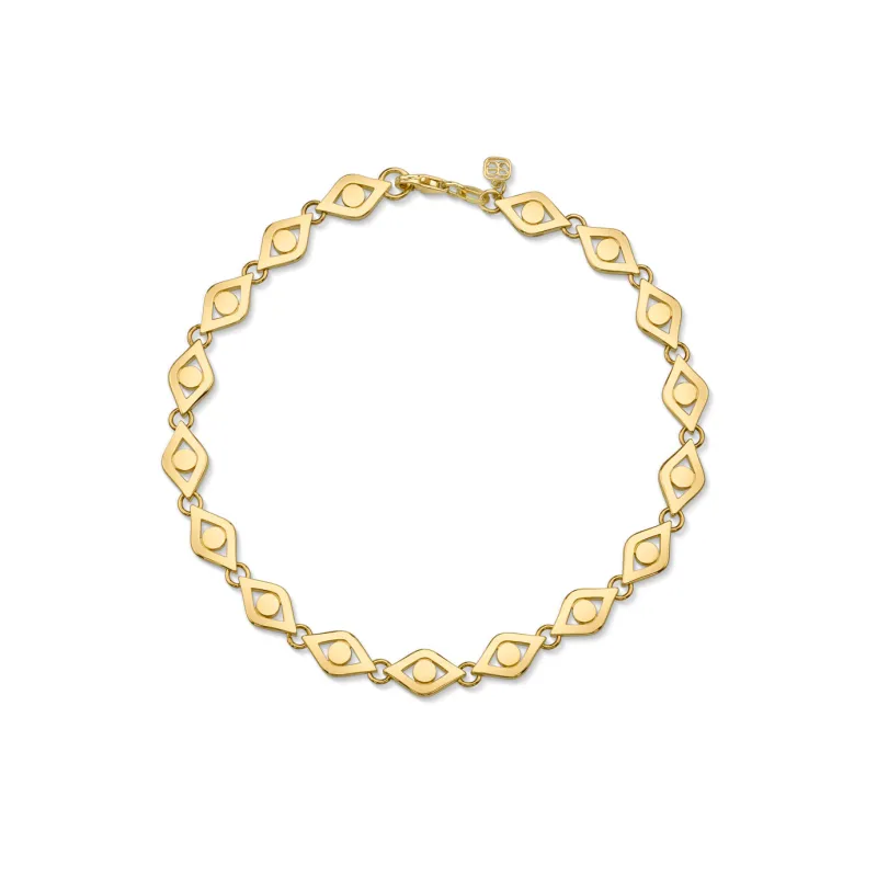 Men's Collection Pure Gold Eye Link Bracelet made by Sydney Evan