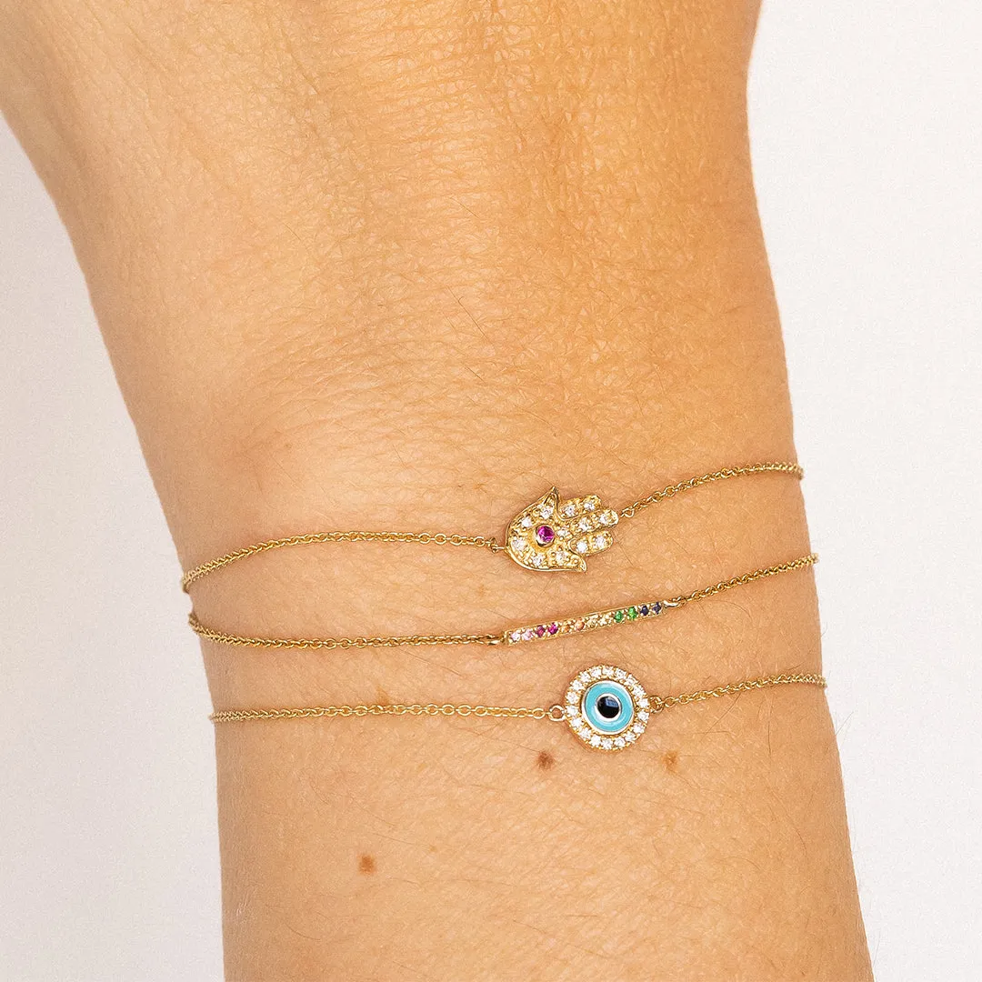 Gold & Diamond Hamsa Bracelet sold by Sydney Evan product image thumbnail 2