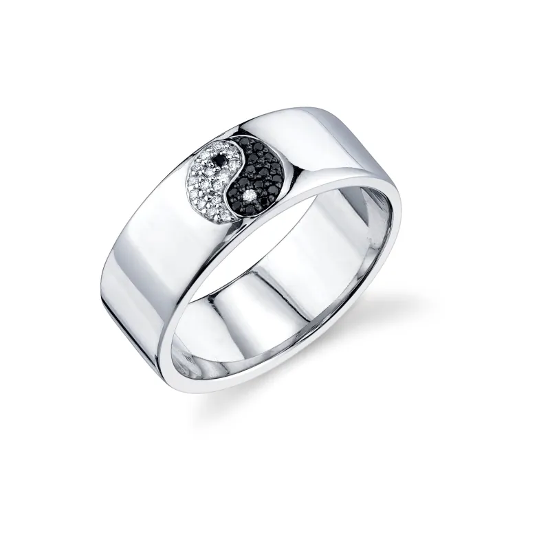 Men's Collection Gold & Diamond Yin Yang Ring made by Sydney Evan
