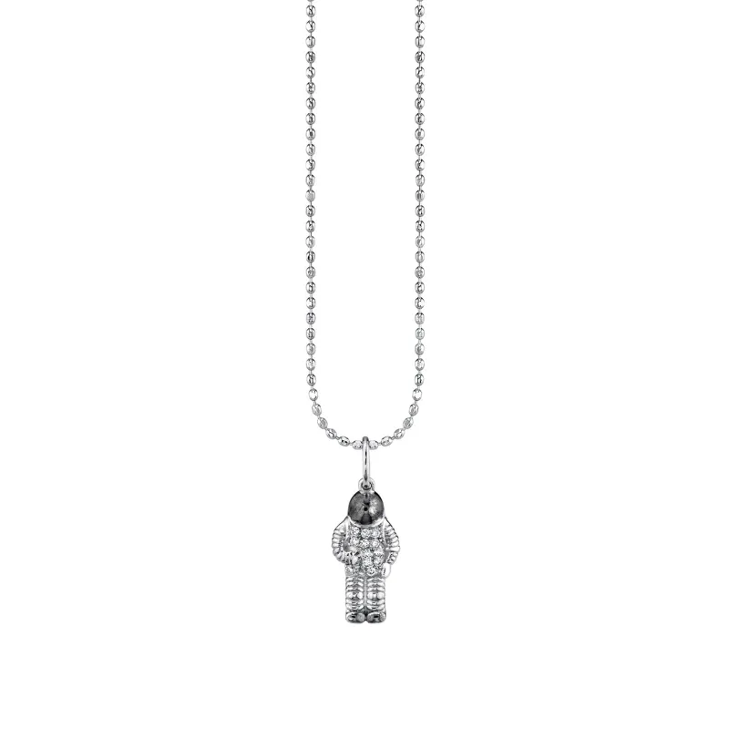 Gold & Diamond Astronaut Charm made by Sydney Evan