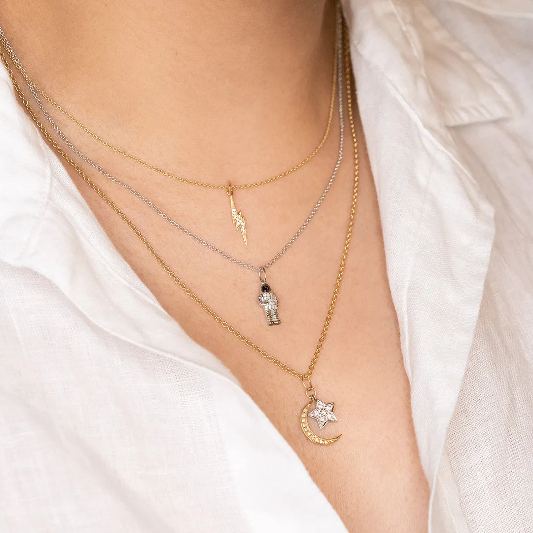 Gold & Diamond Astronaut Charm sold by Sydney Evan product image thumbnail 2