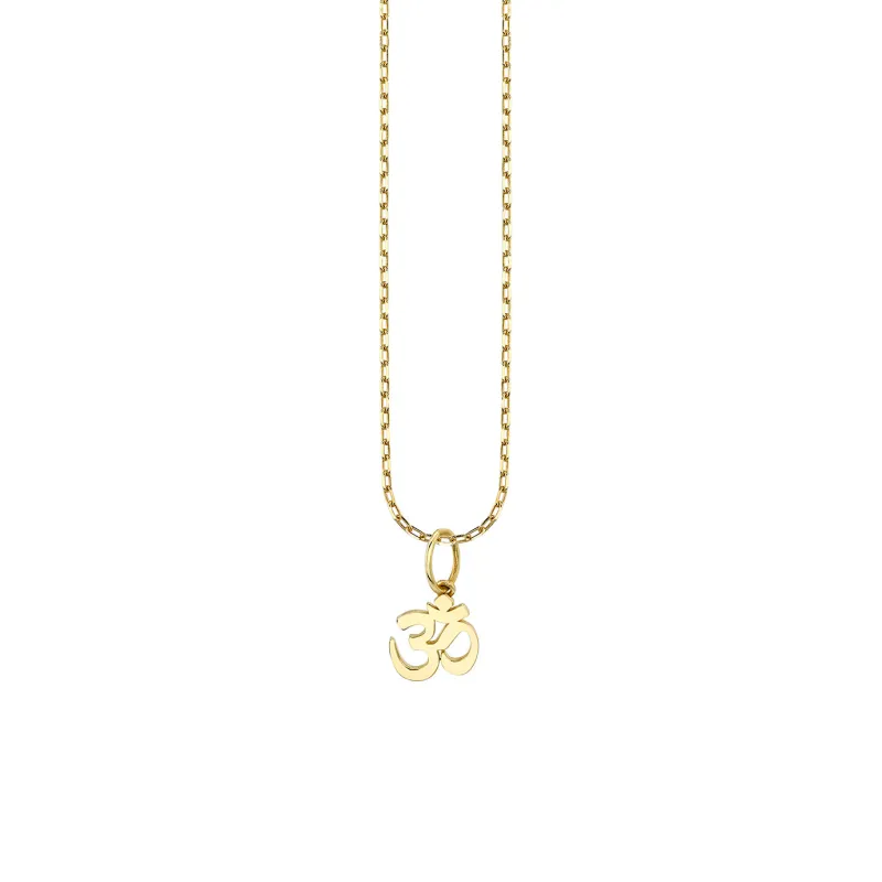 Pure Gold Tiny Om Charm made by Sydney Evan