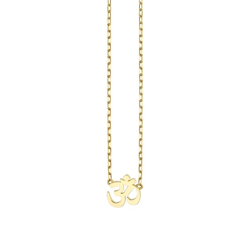 Pure Gold Tiny Om Necklace made by Sydney Evan