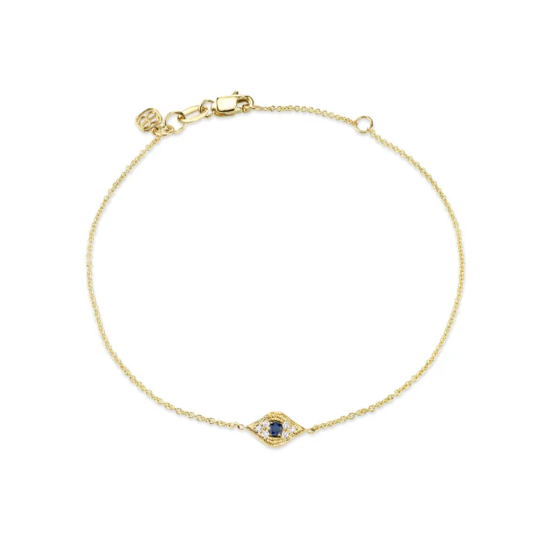 Gold & Diamond Eye Bracelet made by Sydney Evan