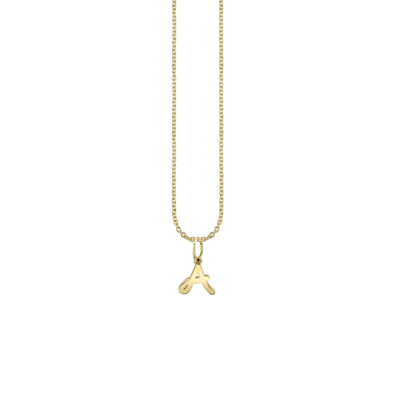 Pure Gold Tiny Initial Charm made by Sydney Evan