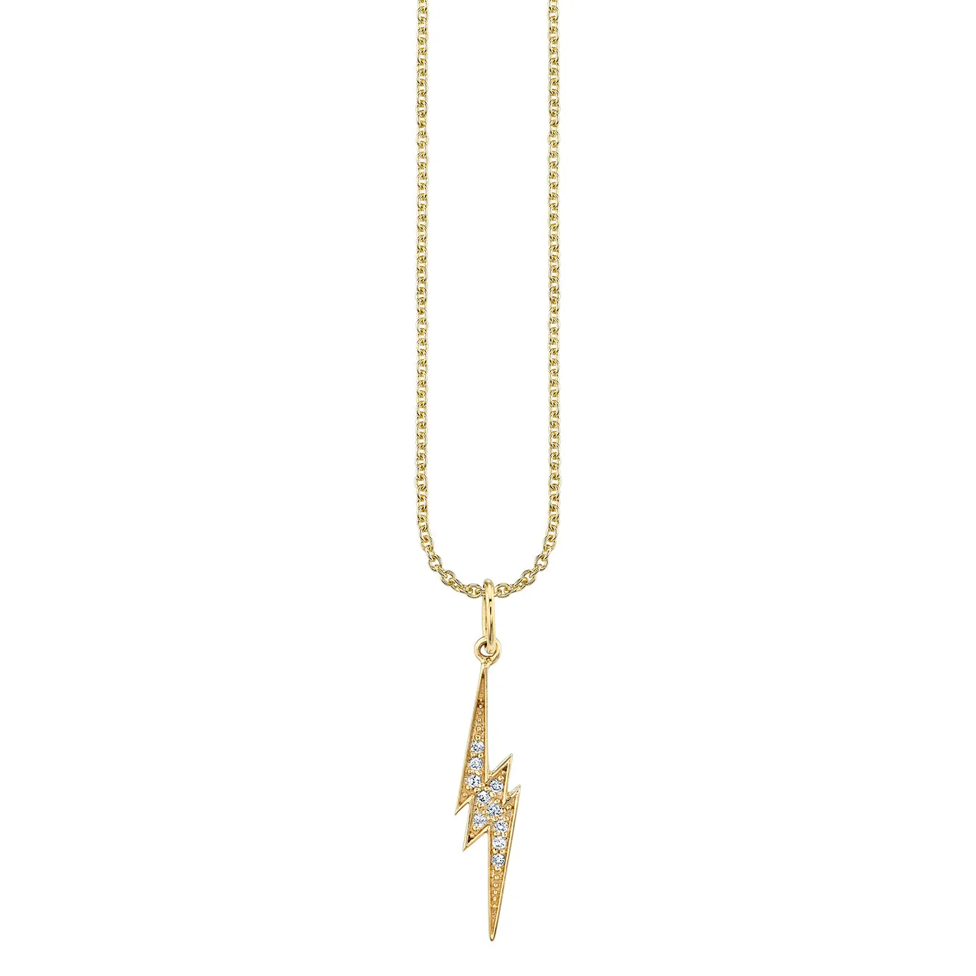 Gold & Diamond Medium Lightning Bolt Charm sold by Sydney Evan