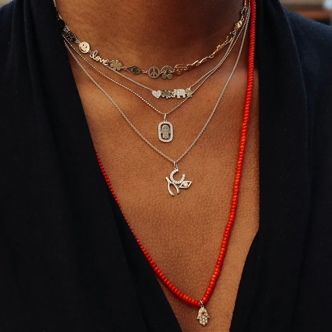 Gold & Diamond Icon Bar Necklace sold by Sydney Evan product image thumbnail 2