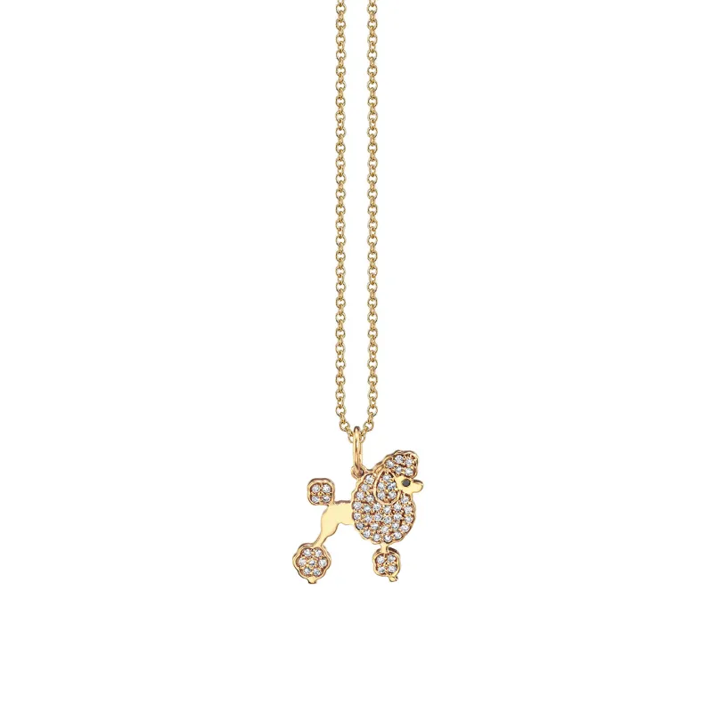 Gold & Diamond Poodle Charm made by Sydney Evan
