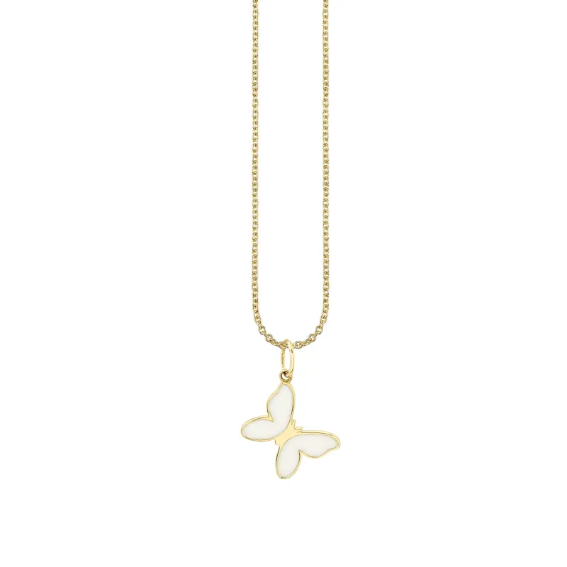 Gold & Enamel Small Butterfly Charm made by Sydney Evan