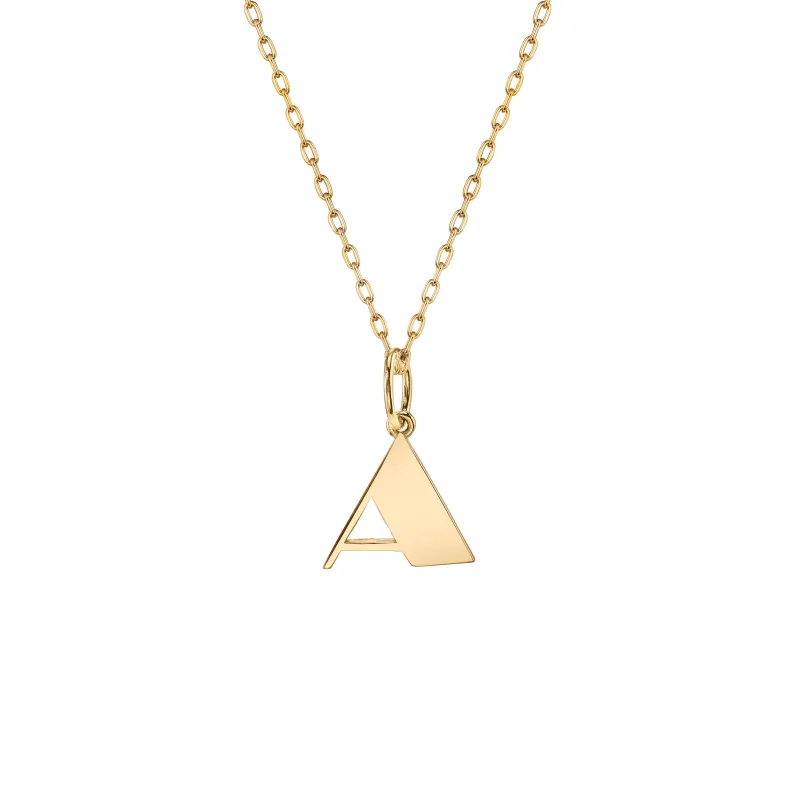 Pure Gold Small Initial Necklace made by Sydney Evan