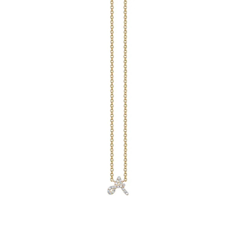 Gold & Diamond Small Initial Necklace made by Sydney Evan