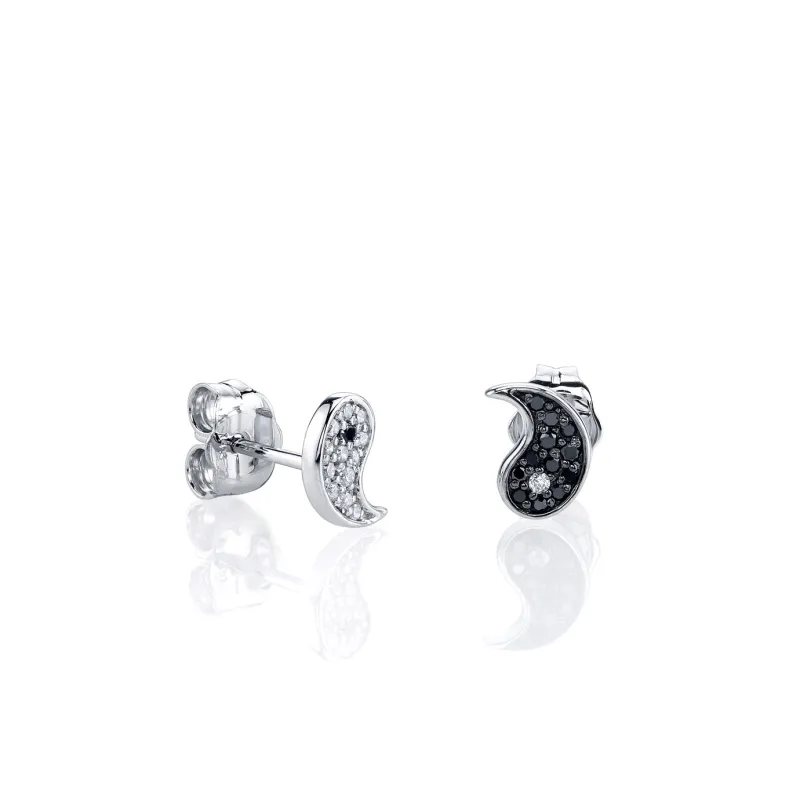 Gold & Diamond Yin Yang Stud made by Sydney Evan