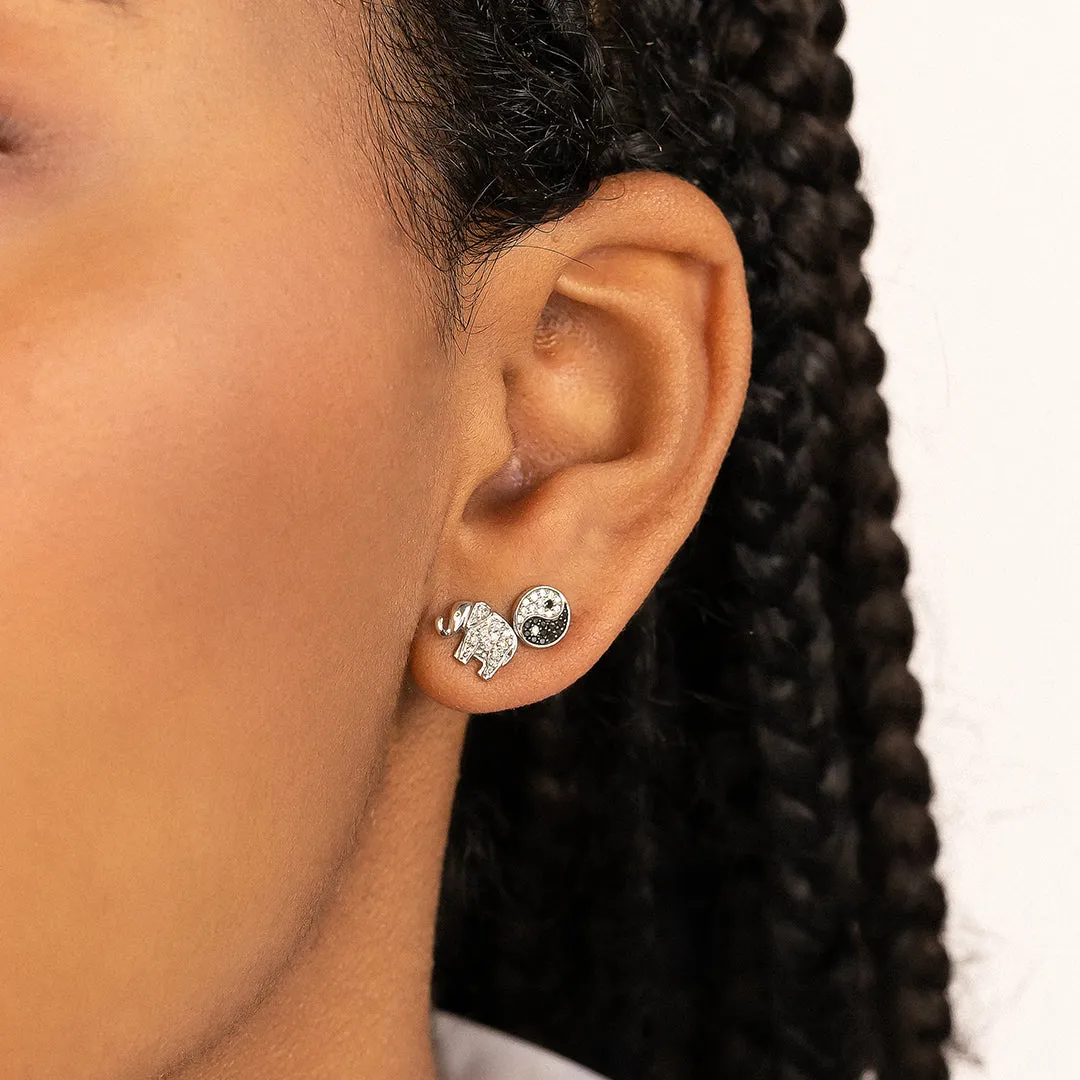 Gold & Diamond Yin Yang Stud sold by Sydney Evan product image thumbnail 2