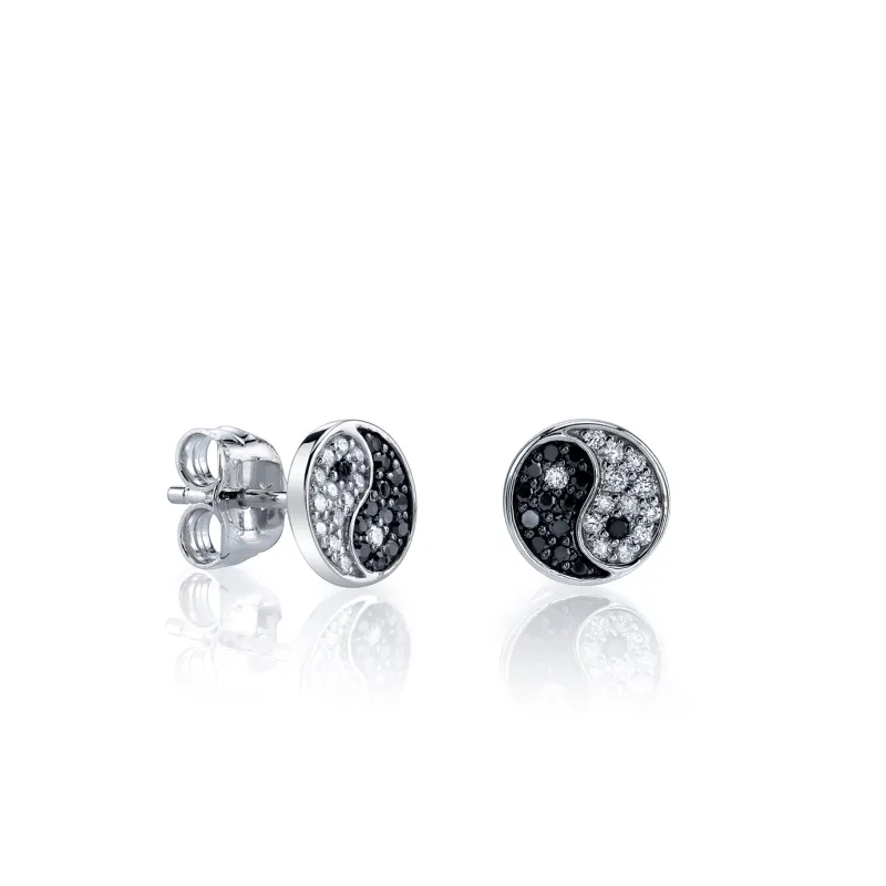 Gold & Diamond Yin Yang Stud made by Sydney Evan