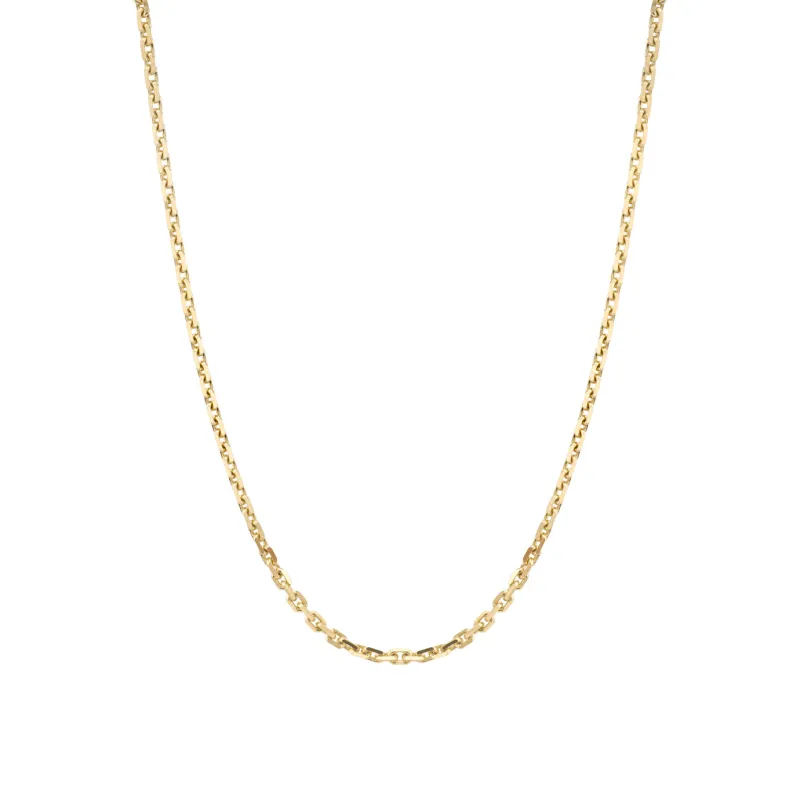 14K Gold Diamond Cut Cable Chain made by Sydney Evan