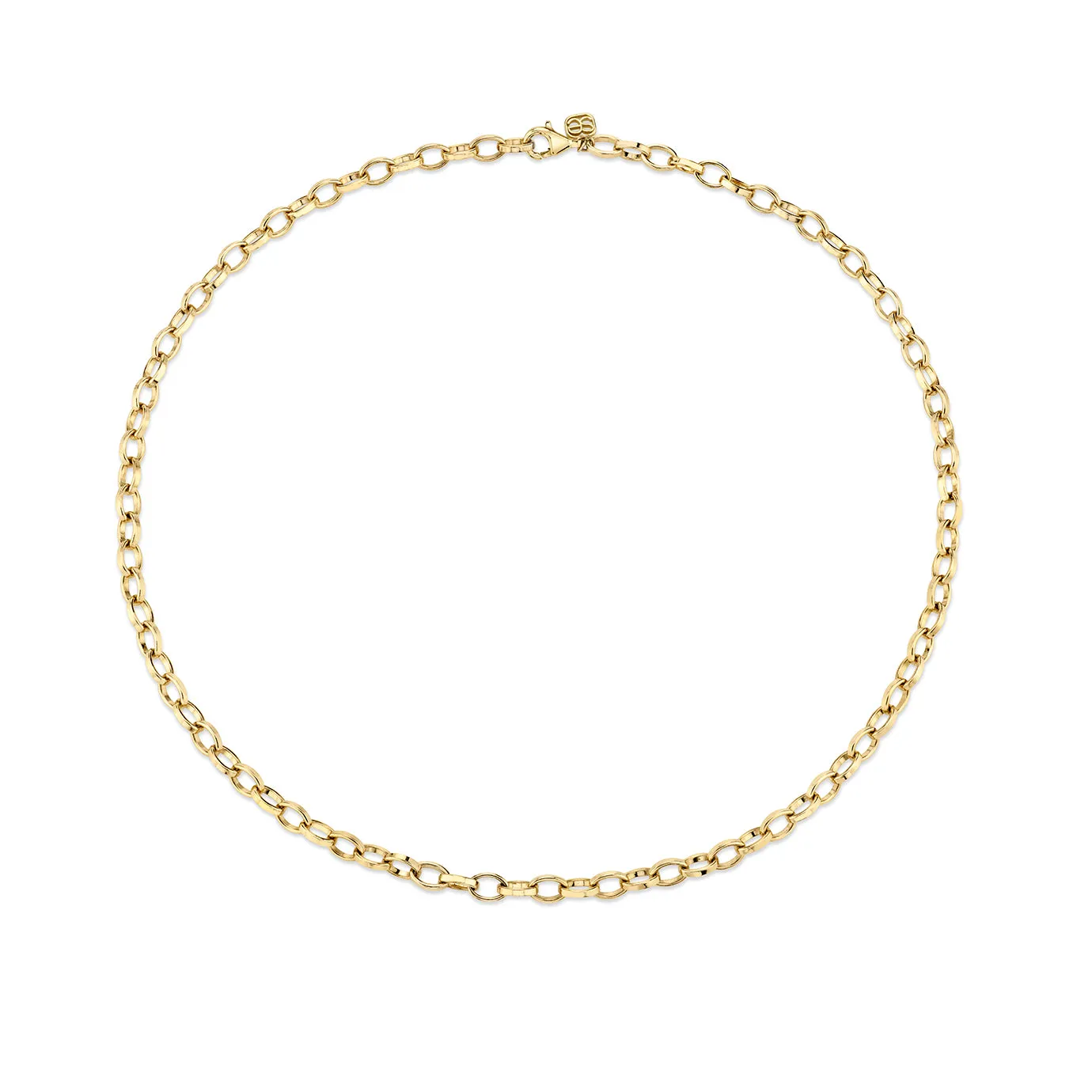 14k Gold Flat Oval Link Chain sold by Sydney Evan product image thumbnail 2