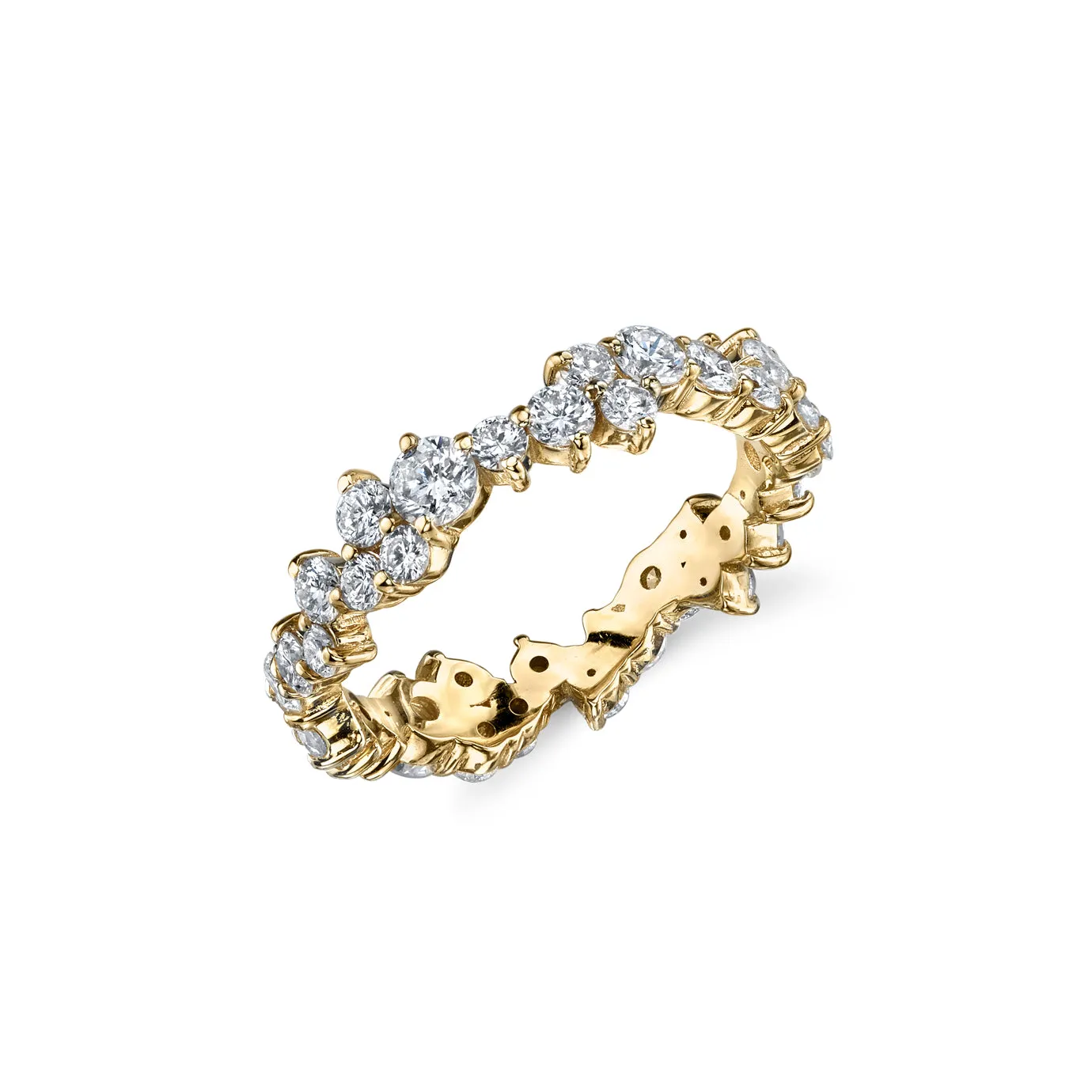Gold & Diamond Cocktail Eternity Ring sold by Sydney Evan