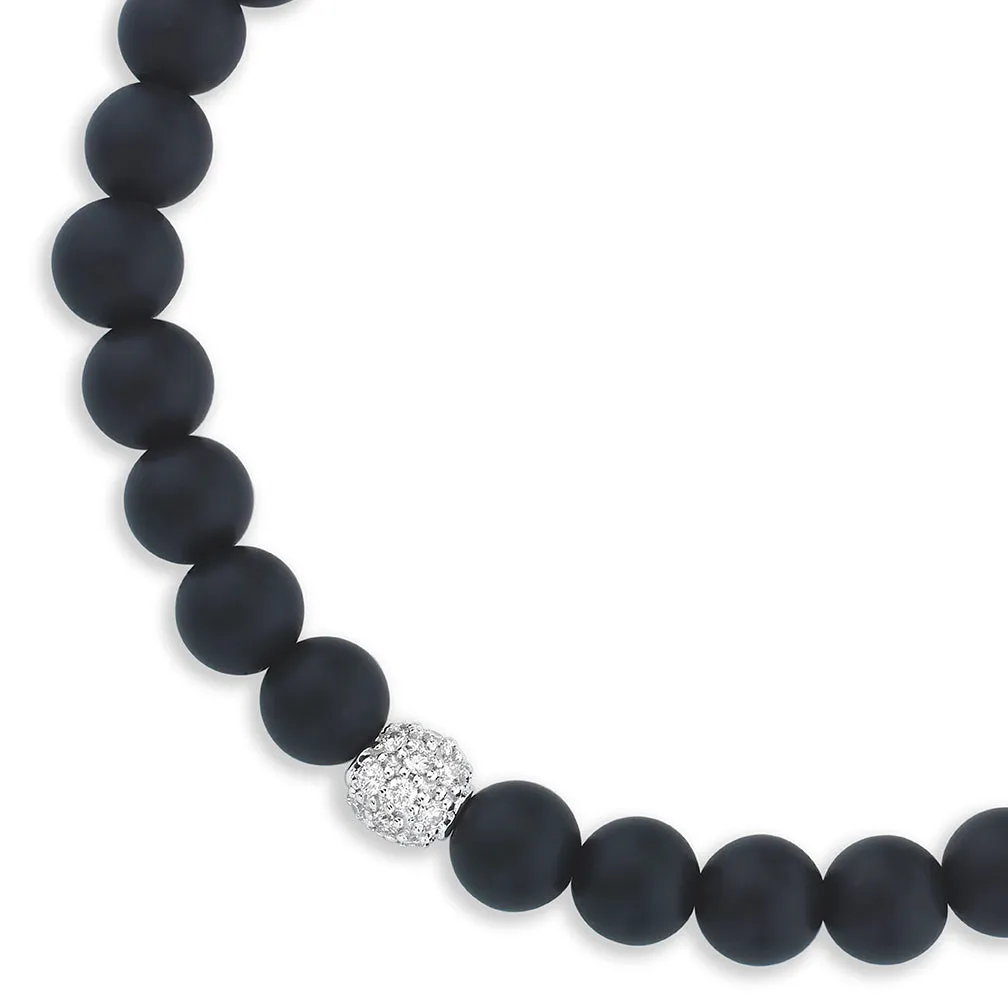 Men's Collection Gold & Diamond Ball on Black Matte Onyx sold by Sydney Evan product image thumbnail 3
