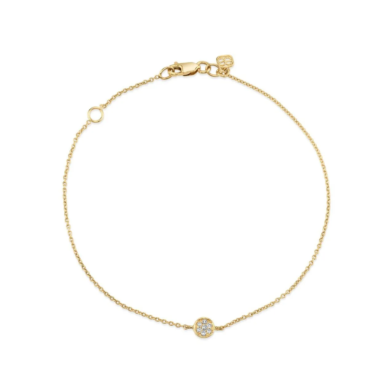 Gold & Diamond Tiny Disc Bracelet sold by Sydney Evan