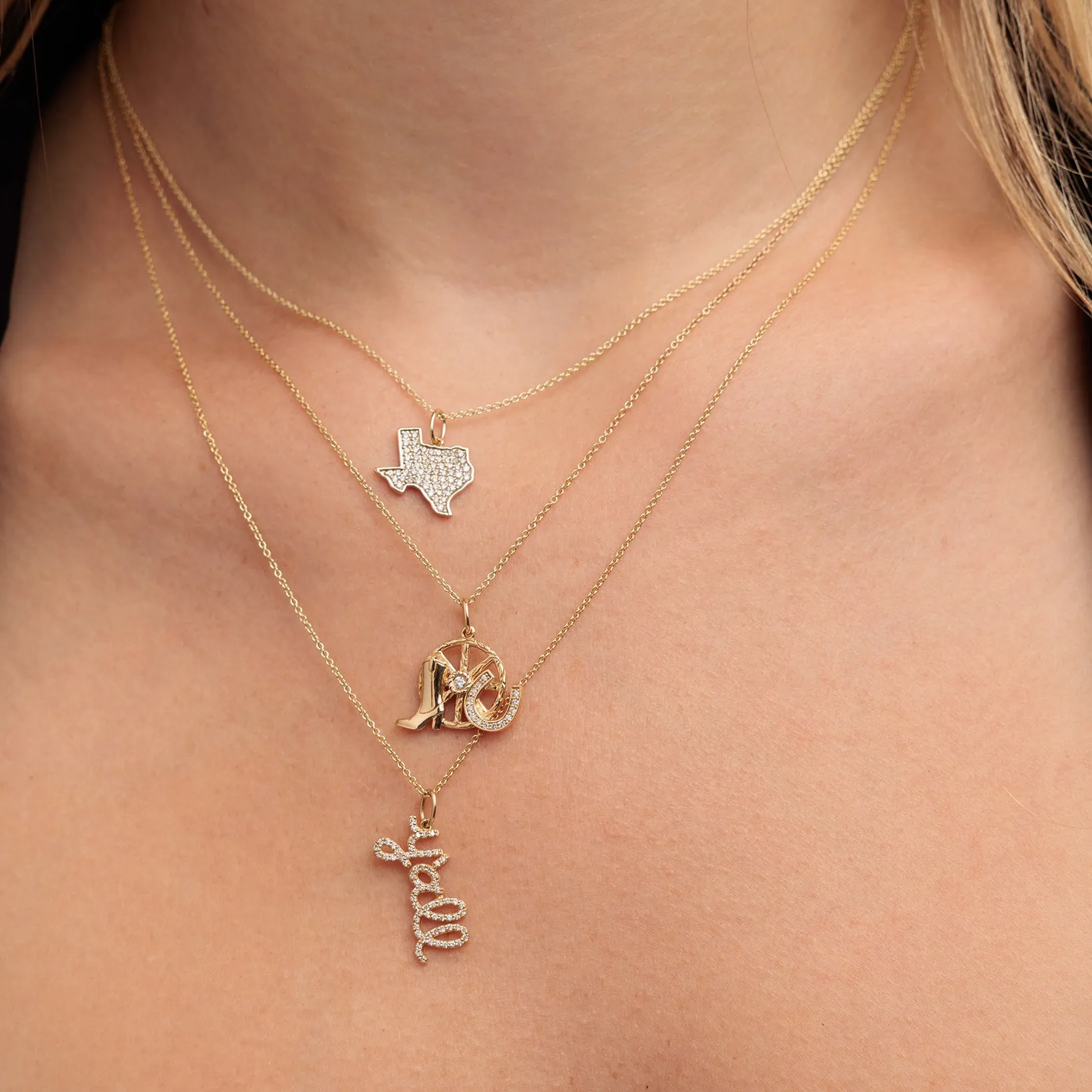 Gold and Diamond Y'all Charm sold by Sydney Evan product image thumbnail 2