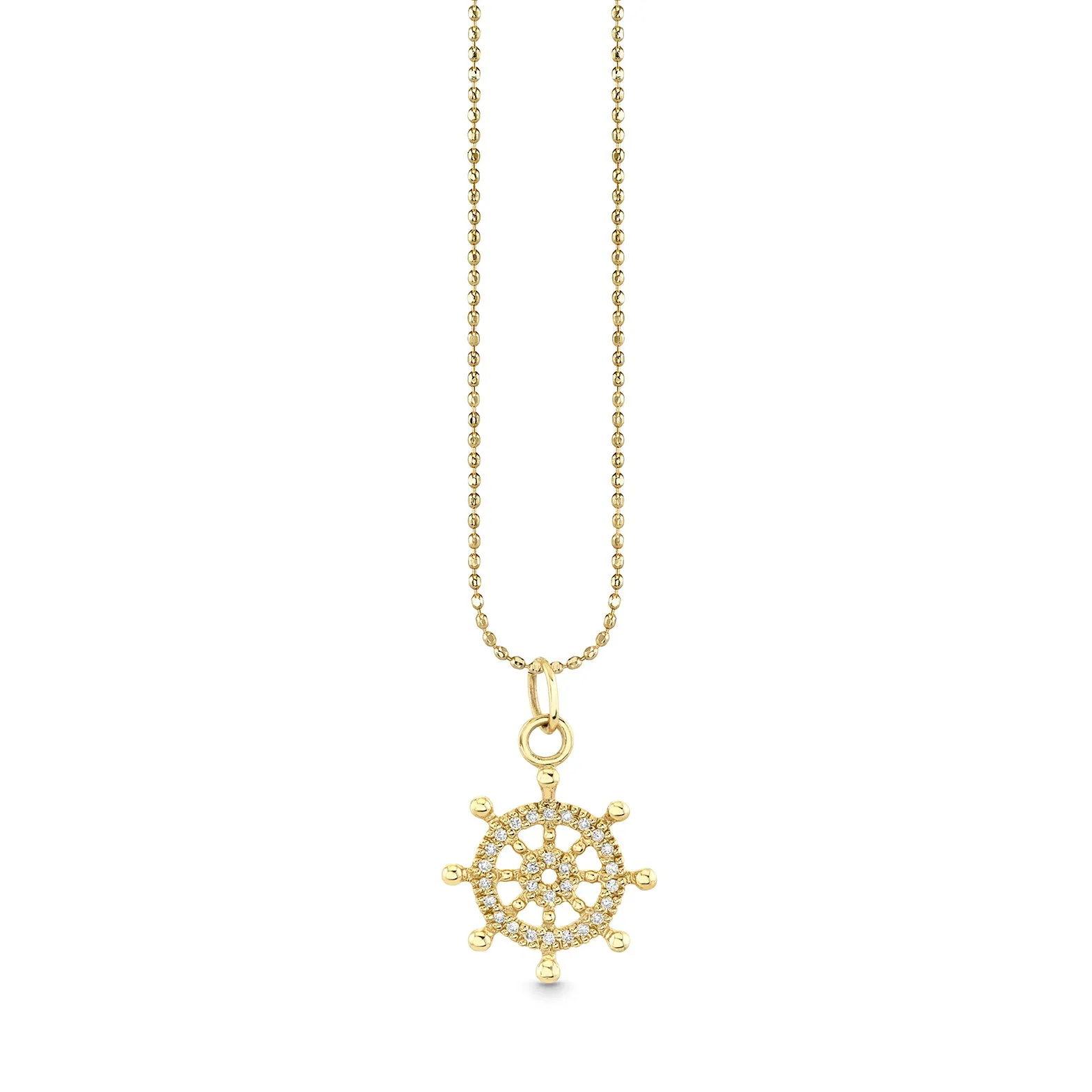 Gold & Diamond Ship's Wheel Charm sold by Sydney Evan