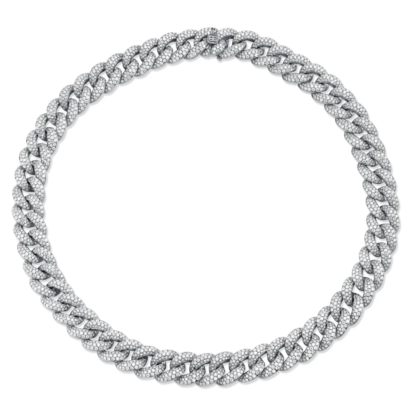 Gold & Diamond Link Necklace sold by Sydney Evan product image thumbnail 3