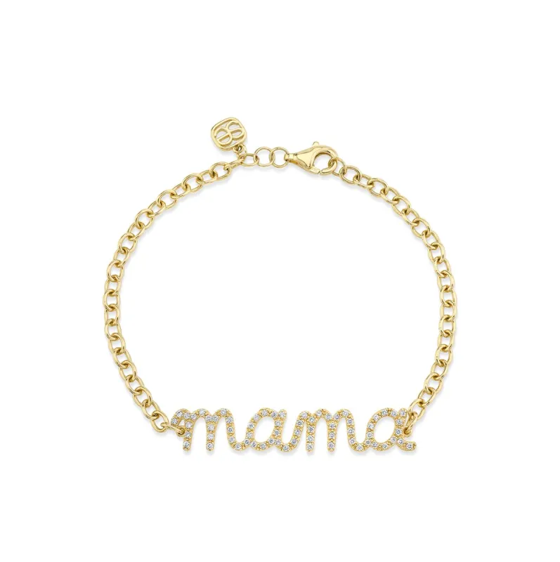 Gold & Diamond Mama Bracelet made by Sydney Evan