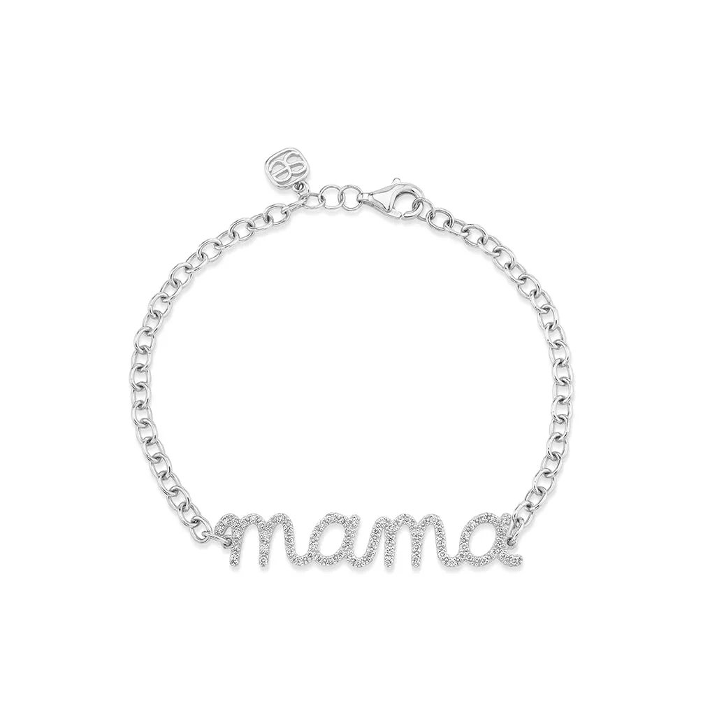 Gold & Diamond Mama Bracelet sold by Sydney Evan product image thumbnail 3