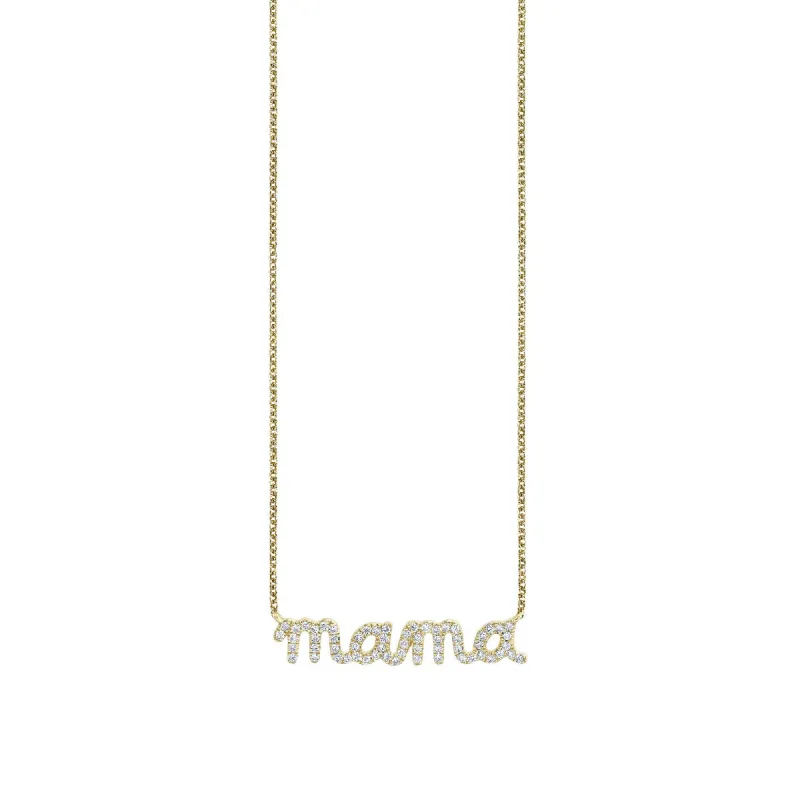 Gold & Diamond Mama Necklace made by Sydney Evan