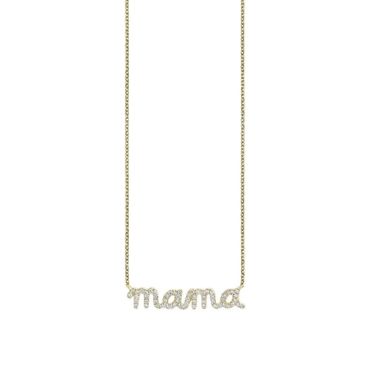 Gold & Diamond Mama Necklace sold by Sydney Evan