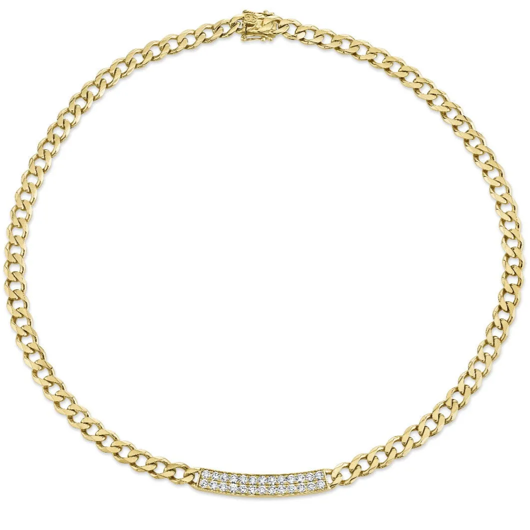 Gold & Diamond Bar Necklace sold by Sydney Evan