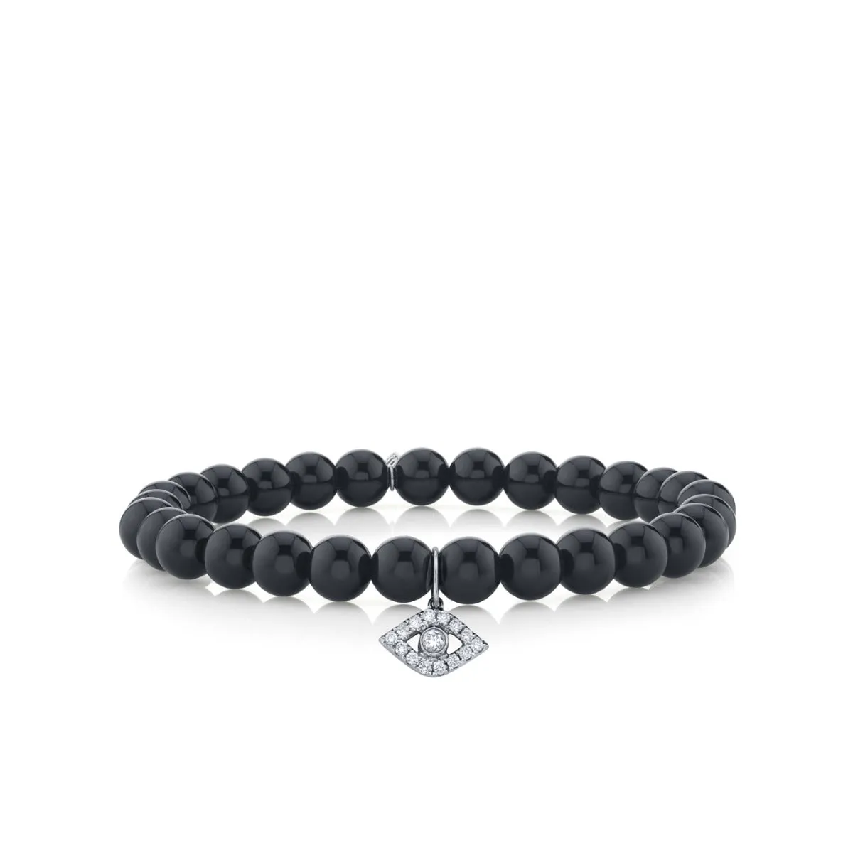 Men's Collection White Gold & Diamond Medium Bezel Eye on Onyx sold by Sydney Evan