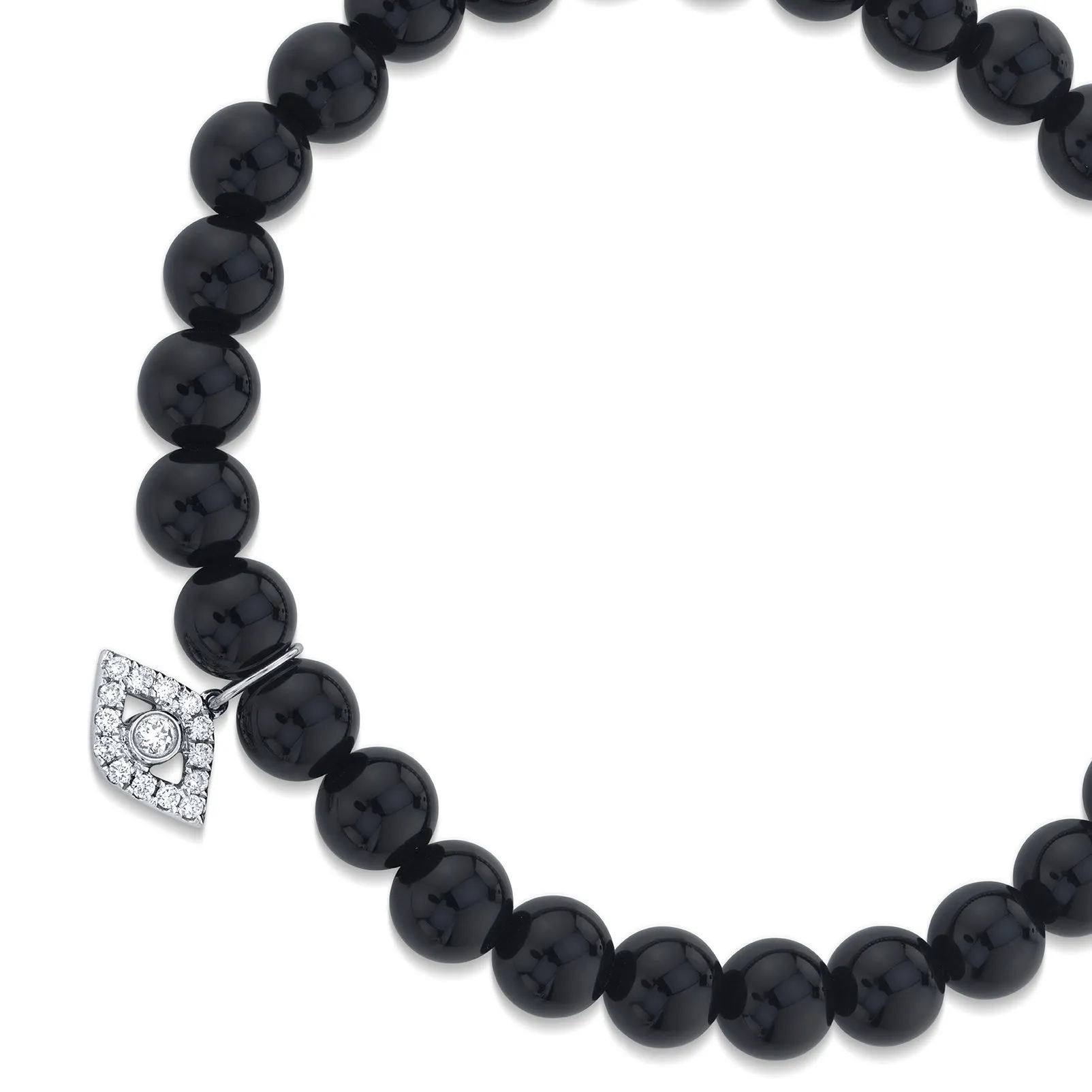 Men's Collection White Gold & Diamond Medium Bezel Eye on Onyx sold by Sydney Evan product image thumbnail 3