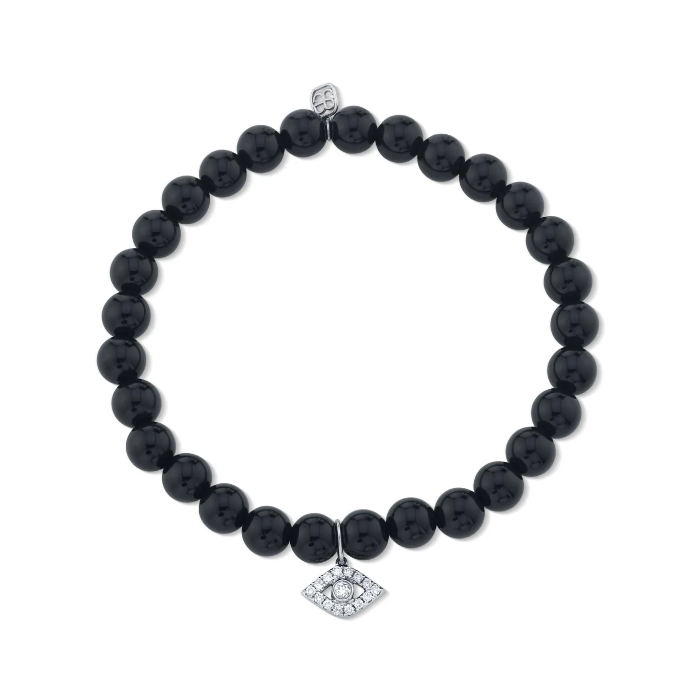 Men's Collection White Gold & Diamond Medium Bezel Eye on Onyx sold by Sydney Evan product image thumbnail 2