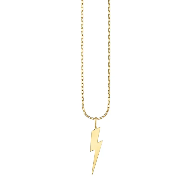 Pure Gold Small Lightning Bolt Charm made by Sydney Evan